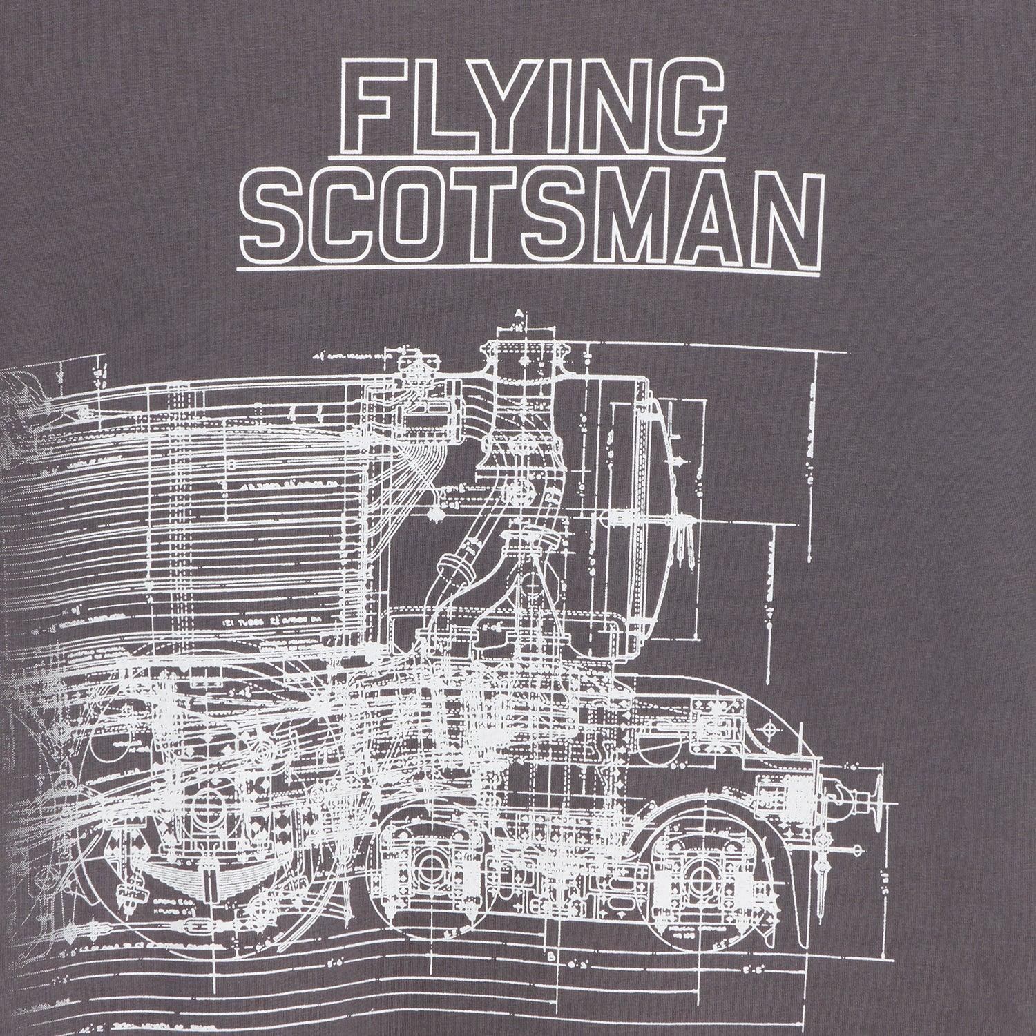 National Railway Museum Flying Scotsman Blueprint T-Shirt - Image 3